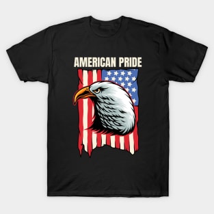 American Patriotism Eagle with Flag T-Shirt